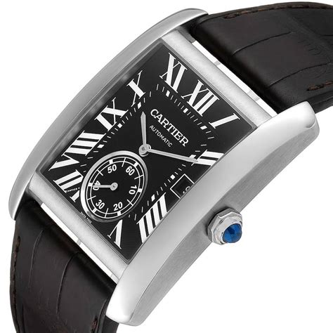 cartier tank mc black dial.